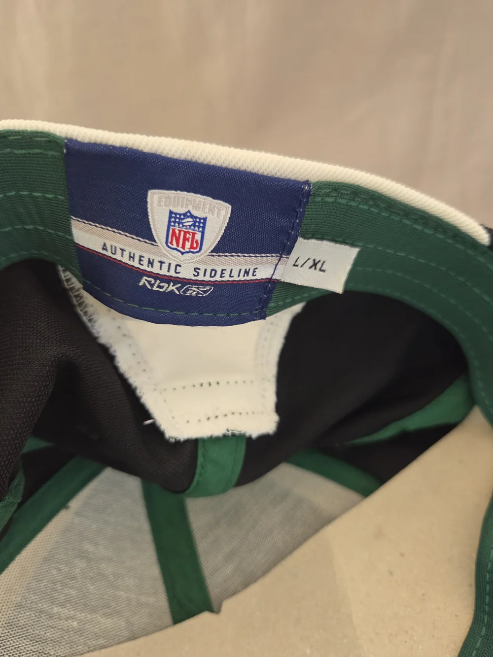 NFL NY Jets Black White Green Sideline Cap